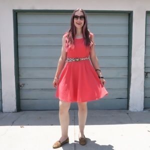 Sleeveless Orange Circle Dress